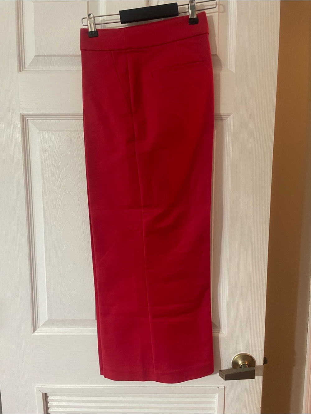 LOFT Red Wide-Leg Dress Pants